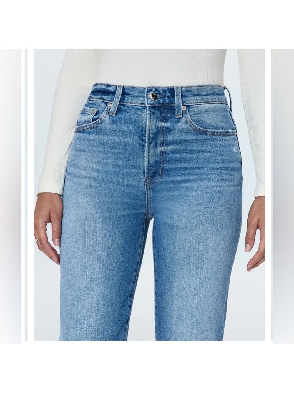 Pistola Charlie HR Straight Jeans | Rhythm Vintage Wash | Size 26 | Like New - Picture 4 of 9